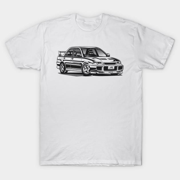 EUROBEAT INTENSIFIES - LANCER EVO CE9A full-body version T-Shirt by ARVwerks